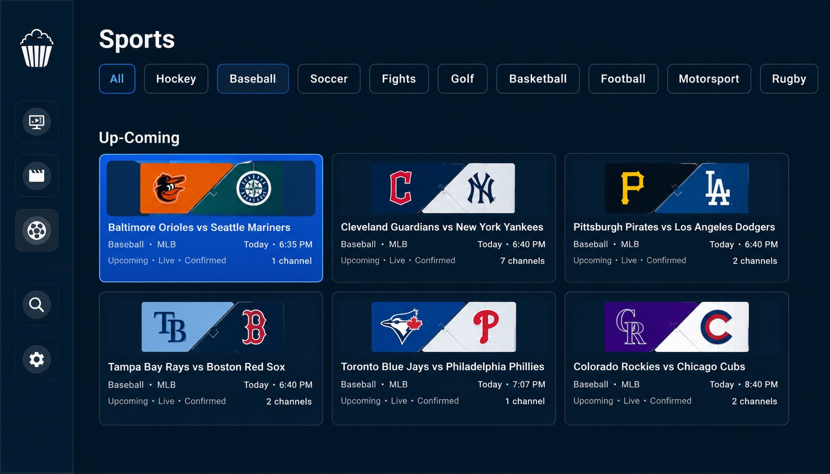 Nerdy Popcorn sports page